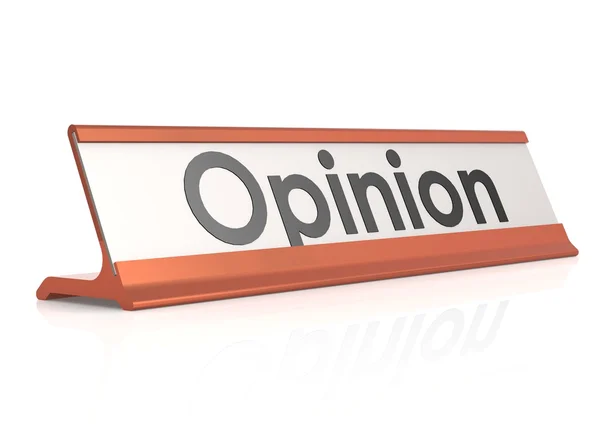 Opinion table tag — Stock Photo, Image