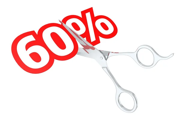 Cut 60 percent — Stock Photo, Image
