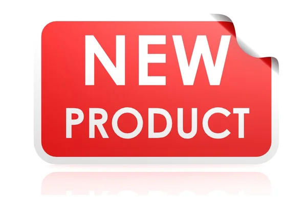 Novo adesivo do produto — Fotografia de Stock