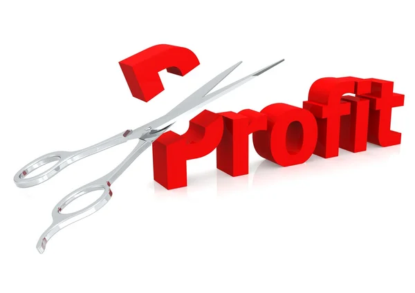 Scissor and profit — Stock Photo, Image