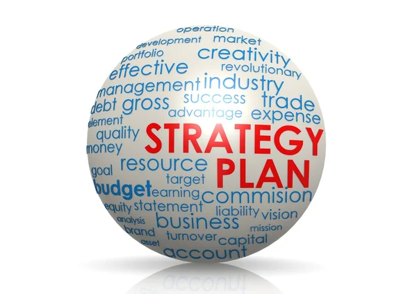 Strategi plan sfär — Stockfoto