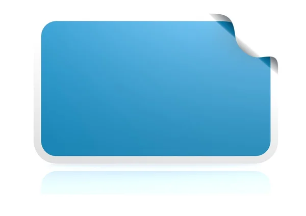 Blank blue sticker — Stock Photo, Image