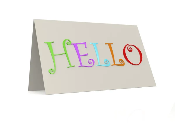Hello with folder paper — Stock Photo, Image