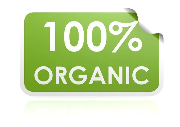 100 percent organic sticker — Stock Photo, Image