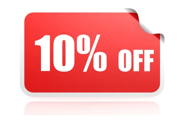 10 percent off sticker — Stock Photo, Image