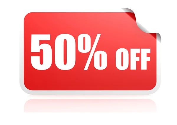 50 percent off sticker — Stock Photo, Image