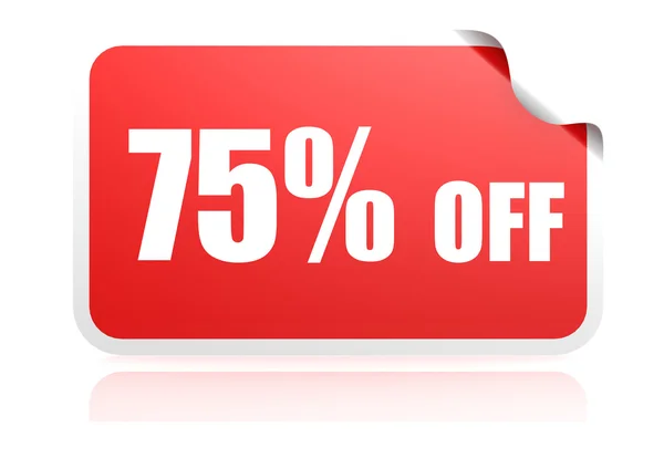 75 percent off sticker — Stock Photo, Image