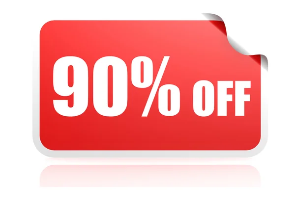 90 percent off sticker — Stock Photo, Image