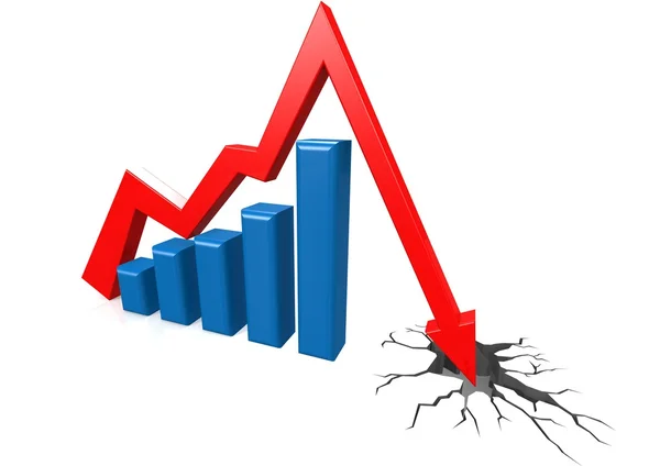 Ground breaking graph — Zdjęcie stockowe