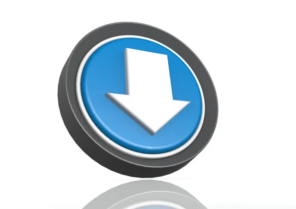 Scarica l'icona rotonda in blu — Foto Stock