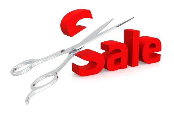 Scissor and sale — Stock Photo, Image