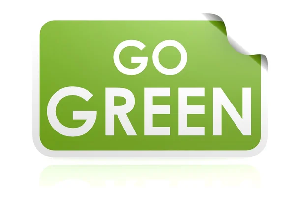 Πηγαίνετε πράσινο αυτοκόλλητο — Φωτογραφία Αρχείου