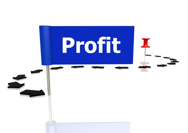 Profit push pin — Stock Photo, Image