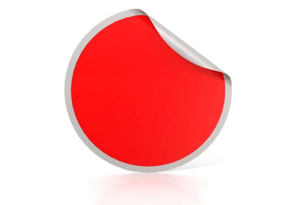 Red round sticker — Stock Photo, Image