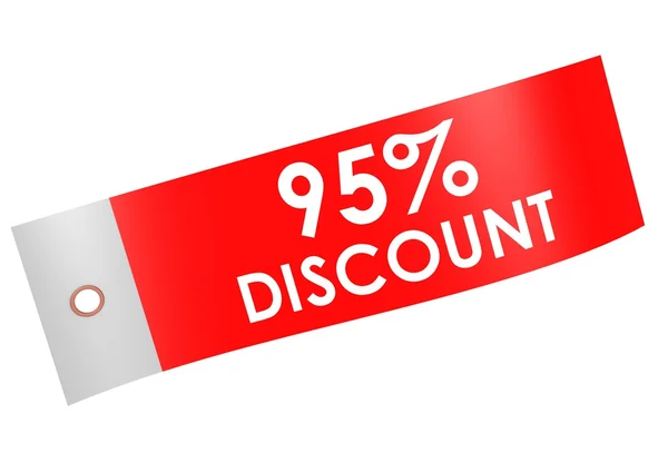 Discount 95 percent label — Stock Photo, Image