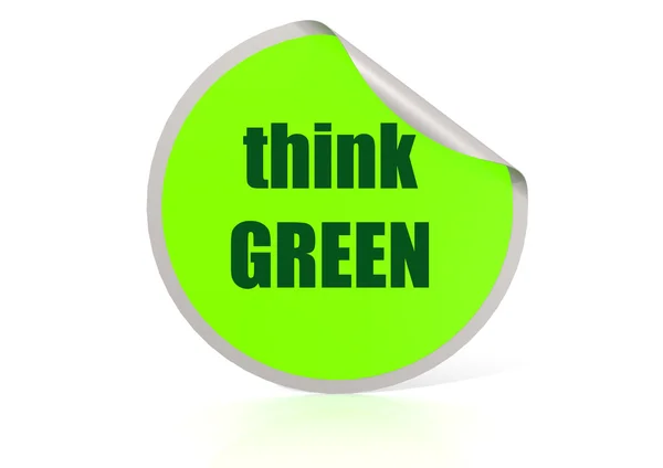 Tycker gröna klistermärke — Stockfoto