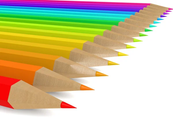 Kleur potlood in lijn — Stockfoto
