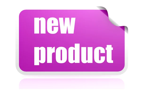 Nieuw productlabel paarse — Stockfoto