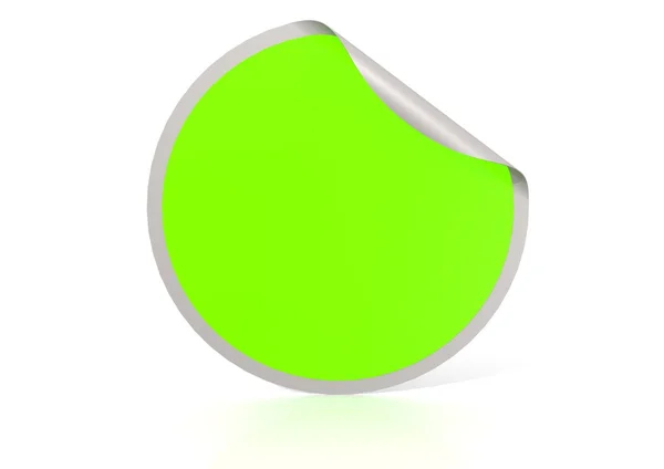 Green round sticker — Stock Photo, Image