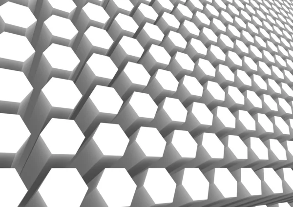 White hexagon pattern — Stock Photo, Image