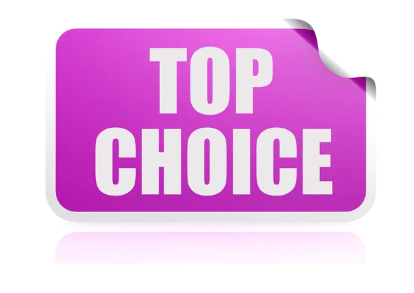 Top keuze paarse sticker — Stockfoto