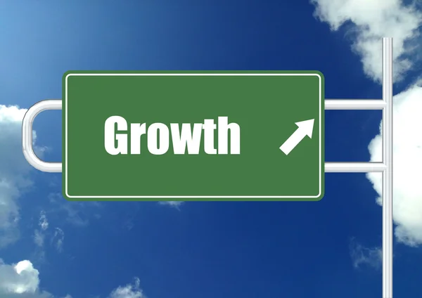 Hinweistafel Wachstum — Stockfoto