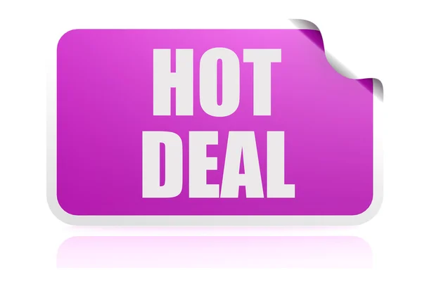 Hot Deal lila Aufkleber — Stockfoto