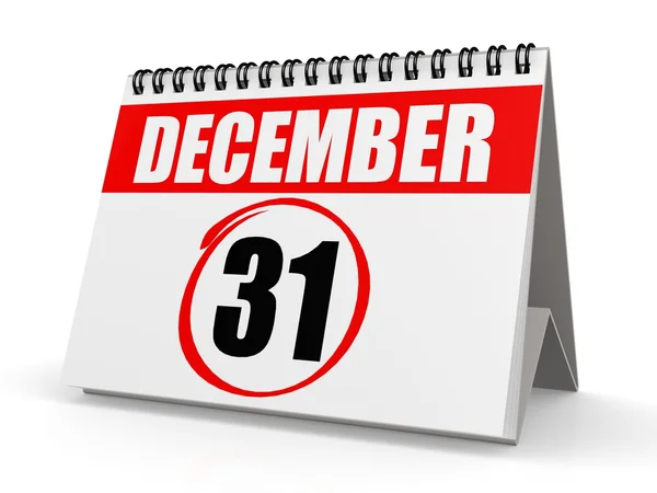 December 31-én naptár — Stock Fotó