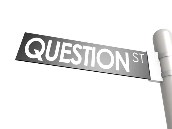 Pregunta calle signo —  Fotos de Stock