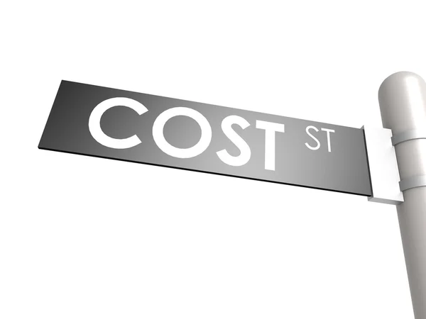 Cartel de calle de costo — Foto de Stock