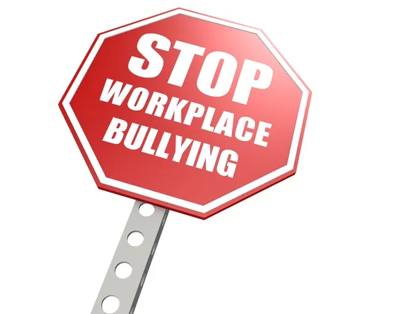 Pare o sinal de bullying no local de trabalho — Fotografia de Stock