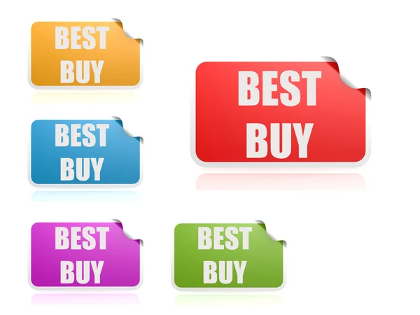 Best buy label set — Stock Photo, Image