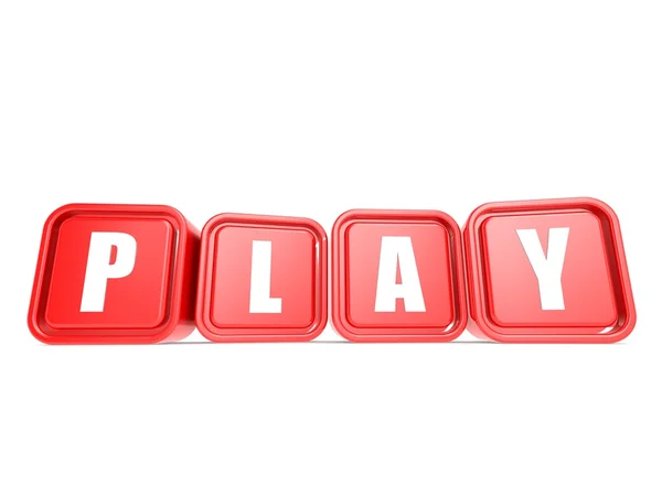 Play word on cubes — Stock Photo, Image