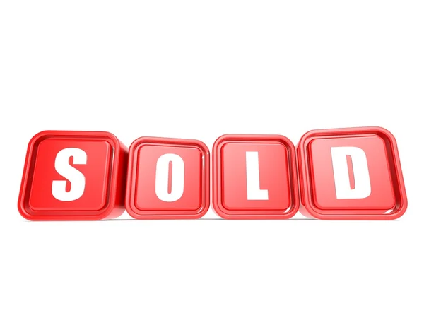 Sold word on the cube — Stock Photo, Image