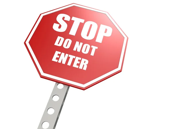Stop do not enter road sign — Stock Photo, Image