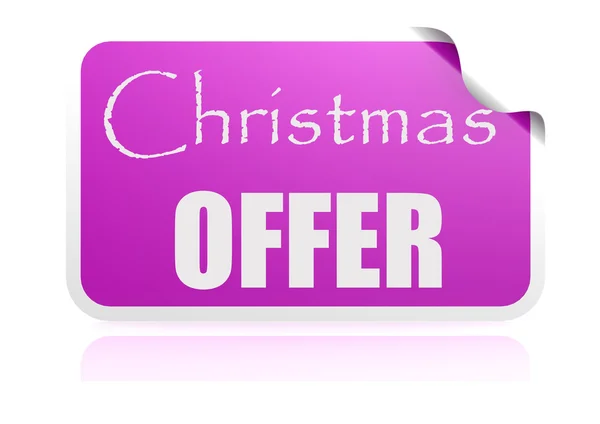 Christmas offer purple sticker — Stock Photo, Image