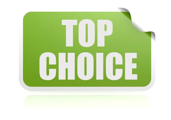 Top choice green sticker — Stock Photo, Image