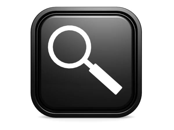 Black square magnifying glass — Stock Photo, Image