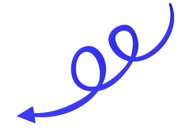 Blue double loop arrow — Stock Photo, Image