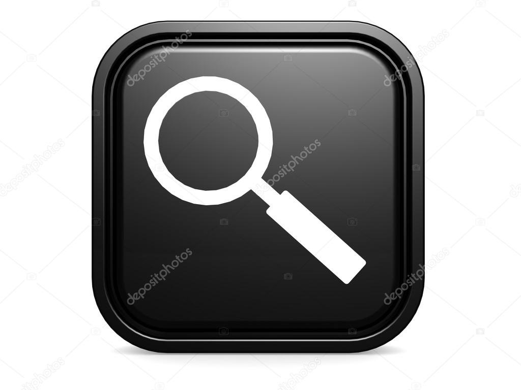 Black square magnifying glass