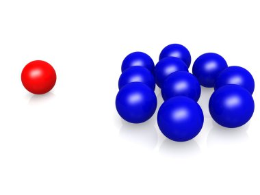 Kırmızı ve mavi Küre