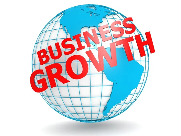 Geschäftswachstum mit Globus — Stockfoto