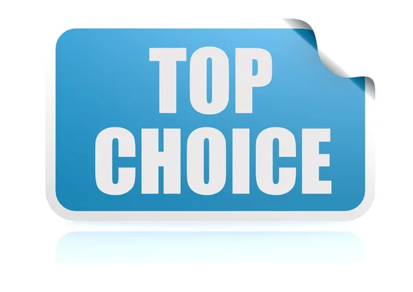 Top choice blue sticker — Stock Photo, Image