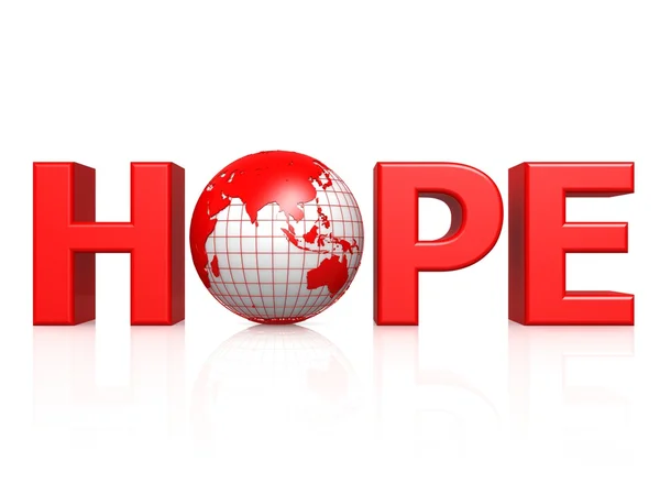 Hoffnung mit Globus — Stockfoto