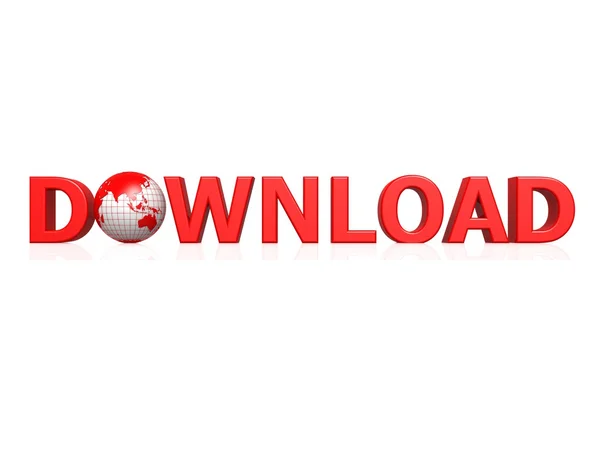 Küre ile download — Stok fotoğraf