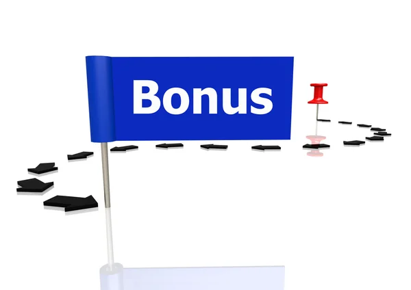 Push pin to bonus — Stock Photo, Image