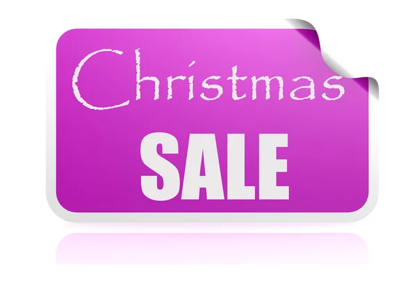 Christmas sale purple sticker — Stock Photo, Image