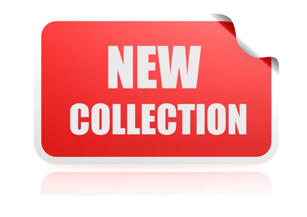 New collection red sticker — Stock Photo, Image