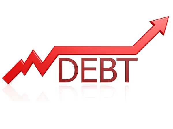 Debt graph — Stock Photo, Image