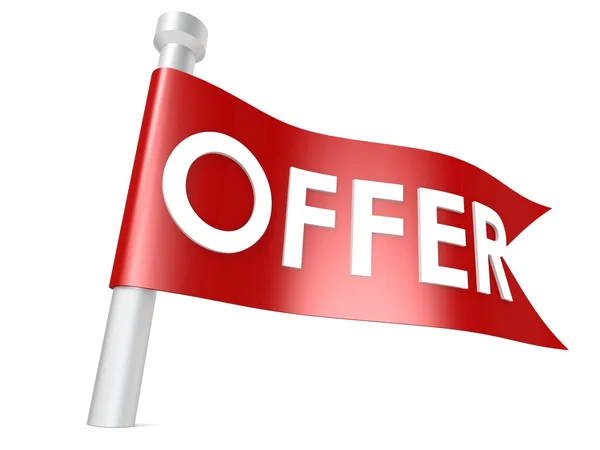 Offer flag — Stock Photo, Image